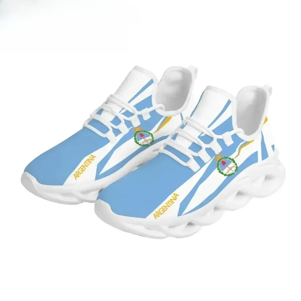 Men'S Shoes Liberty - รองเท้าลำลองลายธงชาติอาร์เจนตินา ลายกิ่งมะกอกแห่งความอิสรภาพ พร้อมตราสัญลักษณ์ประจำชาติ รองเท้าผ้าใบแบบผูกเชือก ระบายอากาศได้ดี เหมาะสำหรับการเดิน