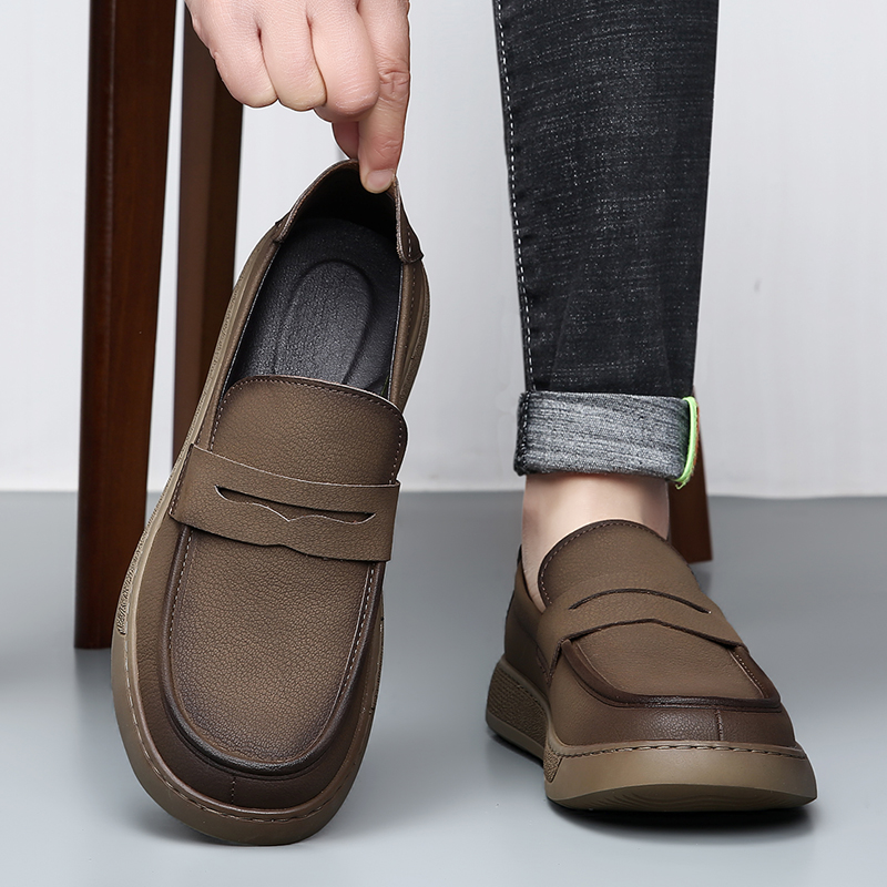 Men'S Shoes Hey Dude - รองเท้าหนังแท้ลำลองสำหรับผู้ชาย DIMANYU รุ่นใหม่ปี 2026 แบบสวม พื้นหนา