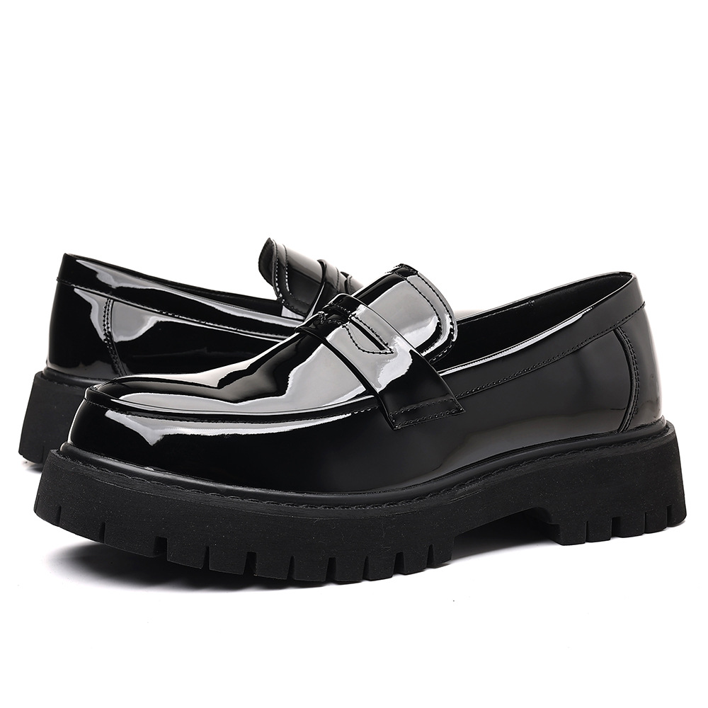 Men'S Shoes Hey Dude - รองเท้าโลฟเฟอร์ผู้ชายแบบสวม หนัง PU สไตล์ลำลอง แบบอังกฤษ พื้นหนา
