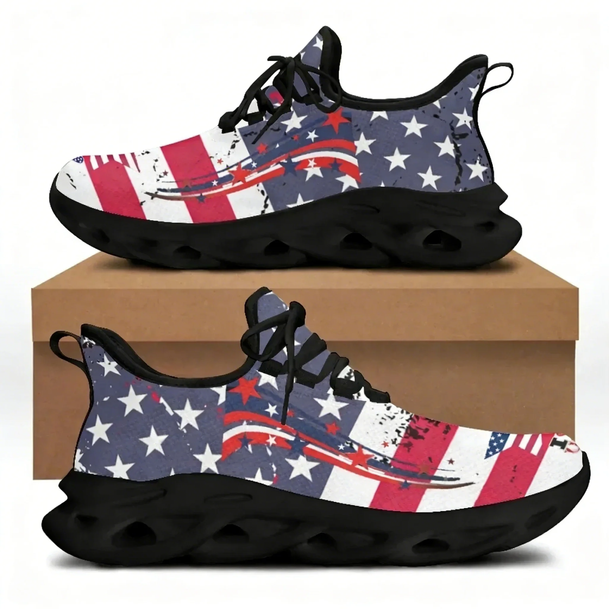 Men'S Shoes Liberty - รองเท้าผ้าใบพื้นเรียบลายธงชาติอเมริกันและเทพีเสรีภาพ รุ่น 7.4 สำหรับผู้หญิง รองเท้าผ้าใบเท่ๆ สำหรับผู้หญิง