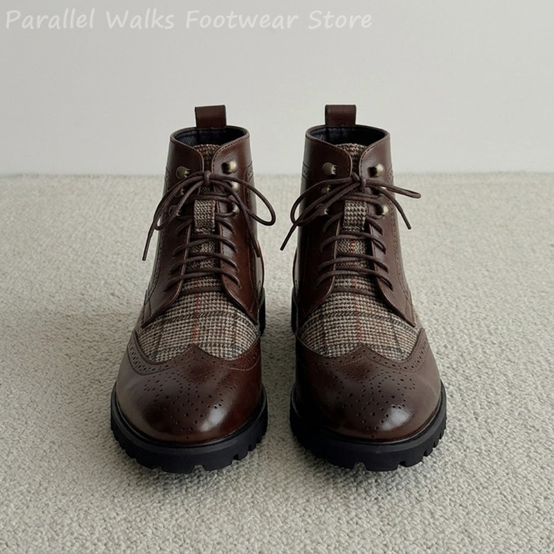 รองเท้าบูทหุ้มข้อผู้ชาย ผ้าทวี - Men'S Shoes Smart บทวิจารณ์และราคา