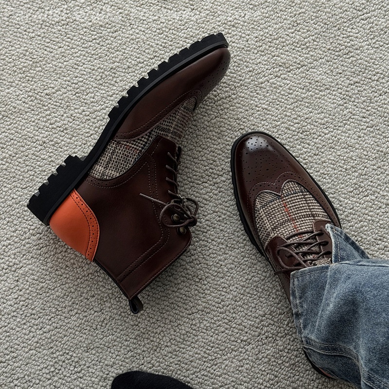 รองเท้าบูทหุ้มข้อผู้ชาย ผ้าทวี - Men'S Shoes Smart บทวิจารณ์และราคา