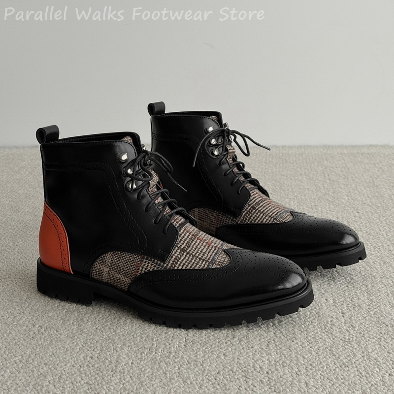 รองเท้าบูทหุ้มข้อผู้ชาย ผ้าทวี - Men'S Shoes Smart บทวิจารณ์และราคา