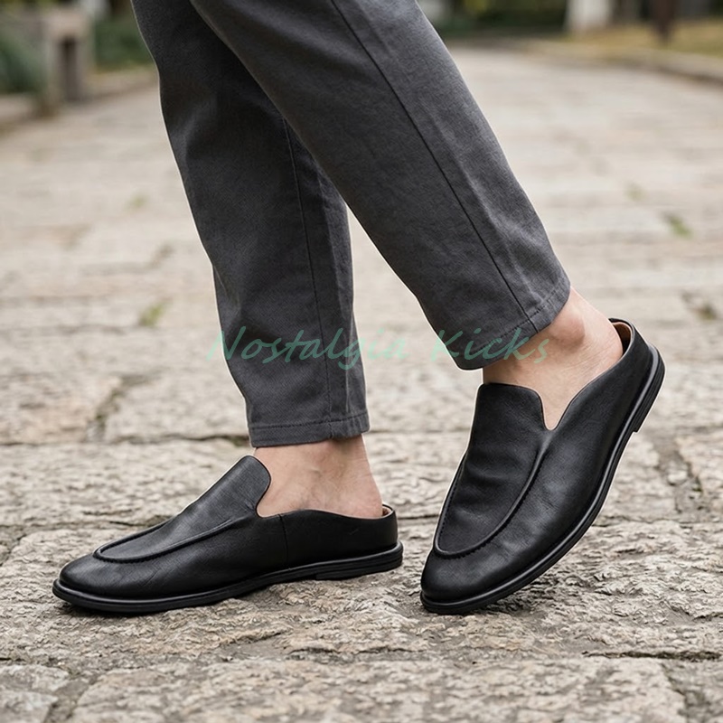 รองเท้าหนังแบบสวมเปิดส้นสำหรับ - Men'S Shoes Smart บทวิจารณ์และราคา