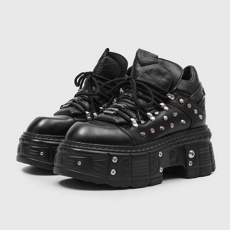 รองเท้าบูทสไตล์โกธิคพังก์แบบให - Men'S Shoes With Height Increase บทวิจารณ์และราคา