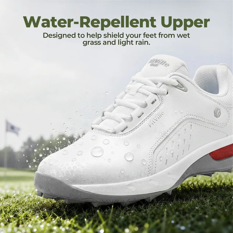รองเท้ากอล์ฟสำหรับผู้ชาย FitVi - Men'S Shoes Water Resistant บทวิจารณ์และราคา