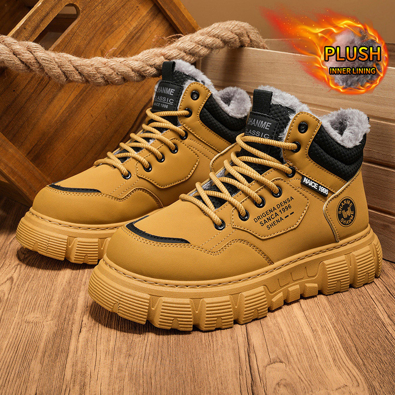 รองเท้าบูทผู้ชายทรงสูง บุด้วยผ - Men'S Shoes With Height Increase บทวิจารณ์และราคา