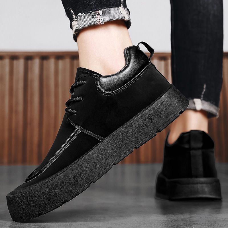 รองเท้าบูทสั้นผู้ชายทรงกลม สไต - Men'S Shoes Increase Height บทวิจารณ์และราคา