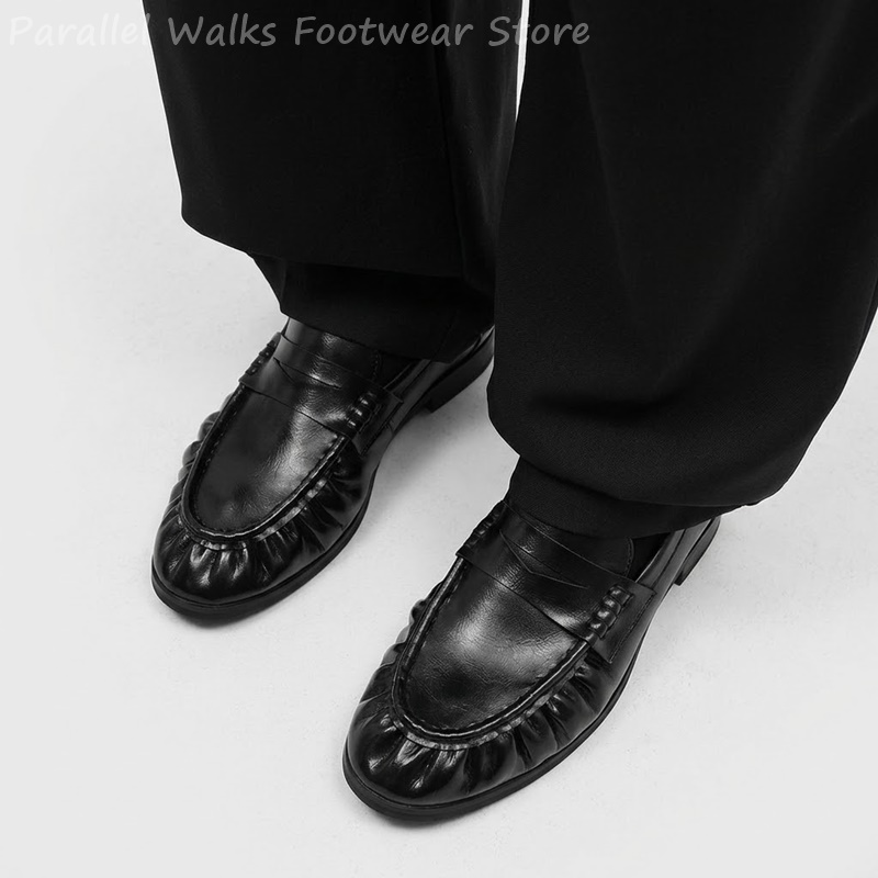 รองเท้าโลฟเฟอร์แบบสวม หัวจีบสไ - Men'S Shoes Smart บทวิจารณ์และราคา