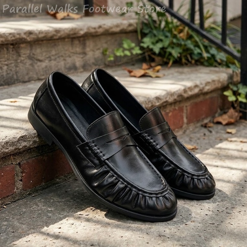 รองเท้าโลฟเฟอร์แบบสวม หัวจีบสไ - Men'S Shoes Smart บทวิจารณ์และราคา