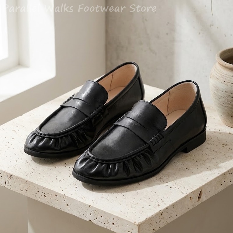 รองเท้าโลฟเฟอร์แบบสวม หัวจีบสไ - Men'S Shoes Smart บทวิจารณ์และราคา