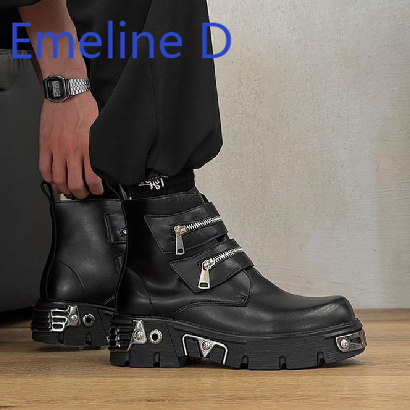 รองเท้าบูทสั้นทรงหุ้มข้อสไตล์ด - Men'S Shoes With Height Increase บทวิจารณ์และราคา