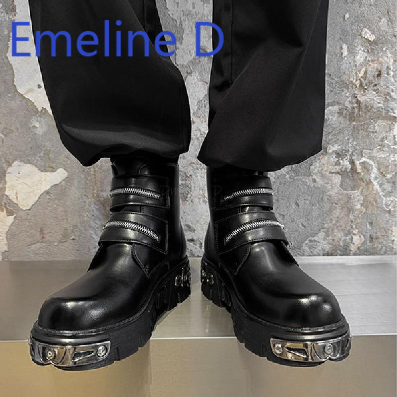 รองเท้าบูทสั้นทรงหุ้มข้อสไตล์ด - Men'S Shoes With Height Increase บทวิจารณ์และราคา