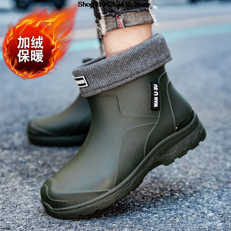 รองเท้าบูทกันน้ำกันลื่นสำหรับผ - Men'S Shoes Water Resistant บทวิจารณ์และราคา
