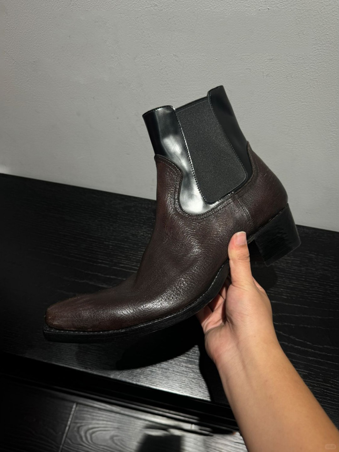 รองเท้าบูทเชลซีหนังสีดำสำหรับผ - Men'S Shoes Smart บทวิจารณ์และราคา