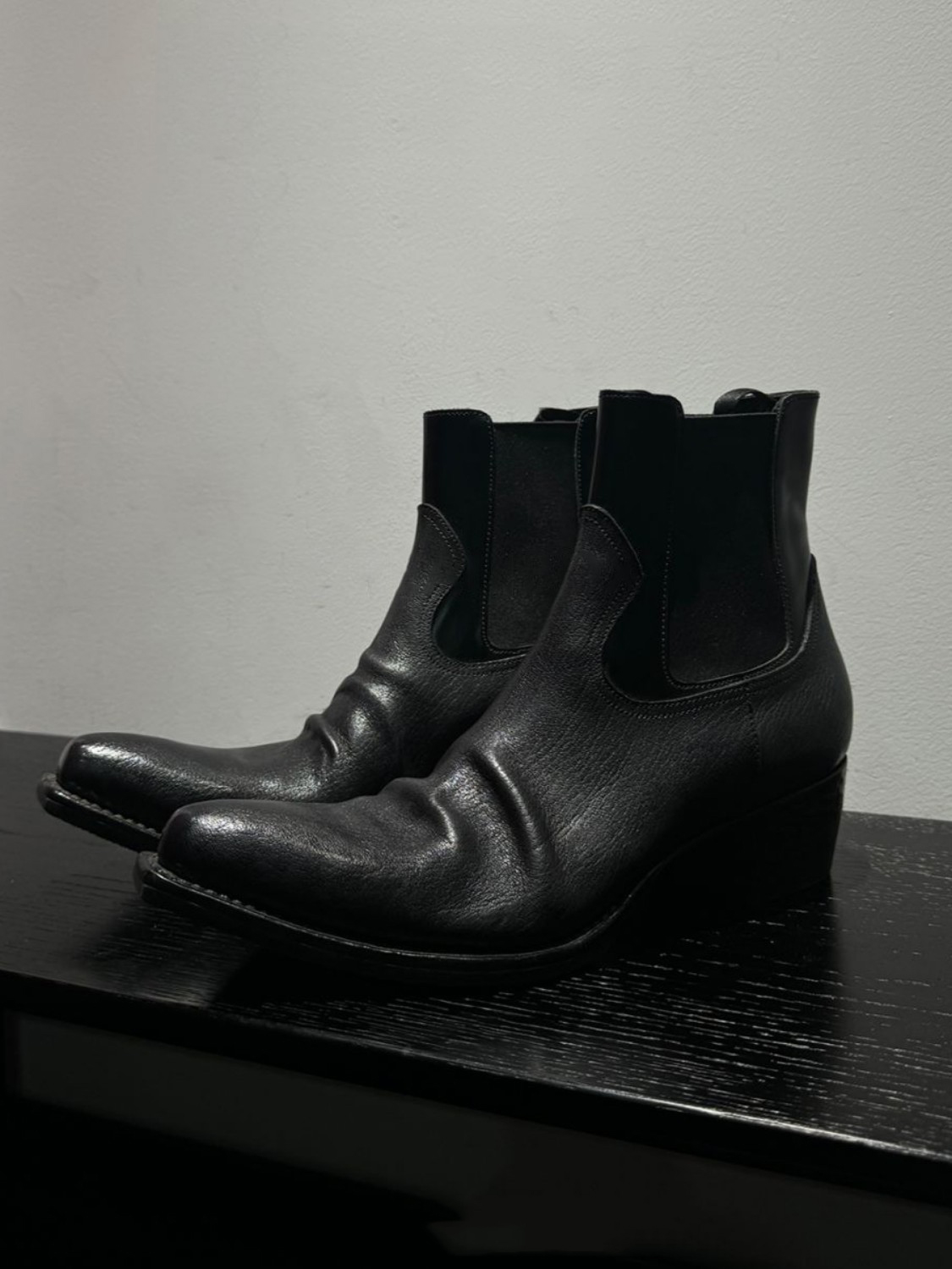 รองเท้าบูทเชลซีหนังสีดำสำหรับผ - Men'S Shoes Smart บทวิจารณ์และราคา
